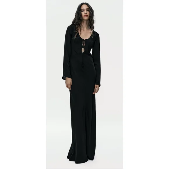 Zara Open Back Dress Maxi Gown - Picture 11 of 12